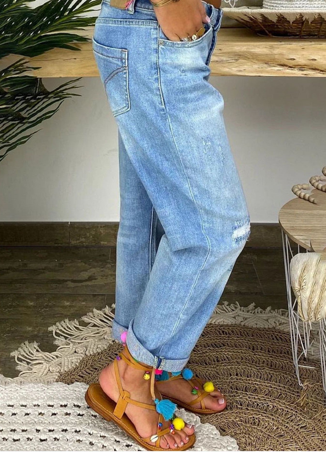 High-waisted Loose Jeans