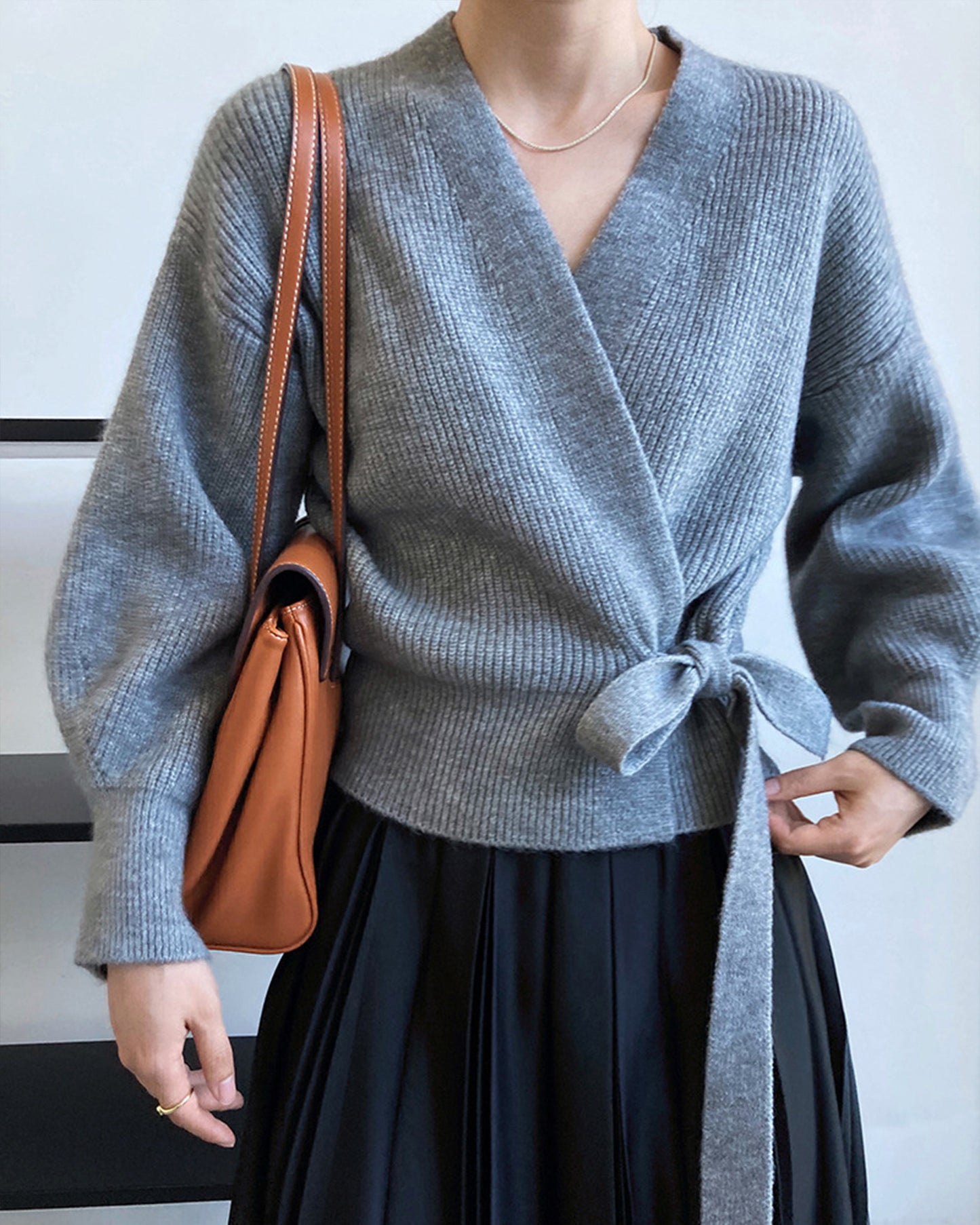 French Retro Knitted Cardigan Womens Sweater