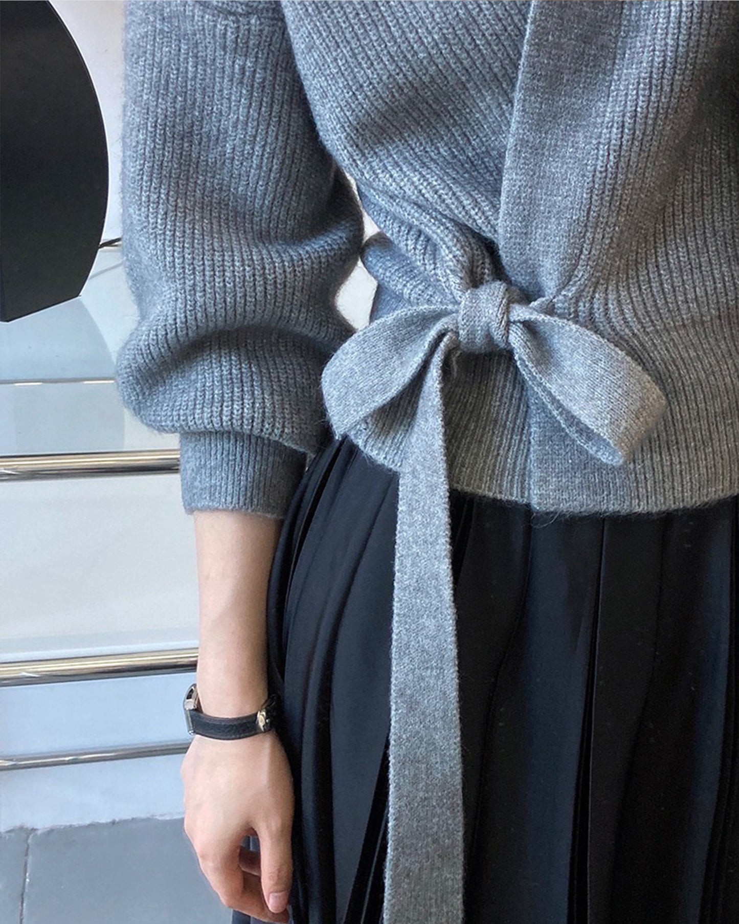 French Retro Knitted Cardigan Womens Sweater
