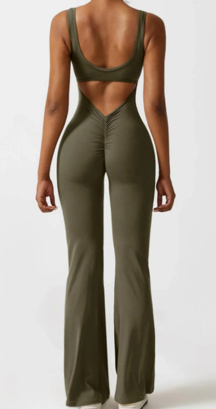 Tight Yoga Bodysuit Casual Hollow