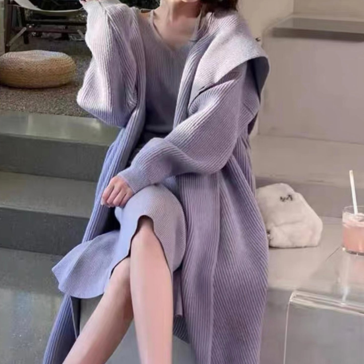 Handmade Wool Sweater Coat