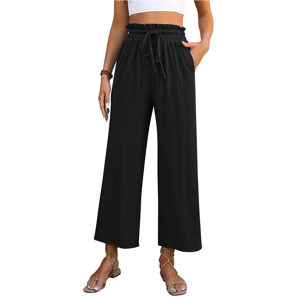 High Waist Straight Pants Summer Casual
