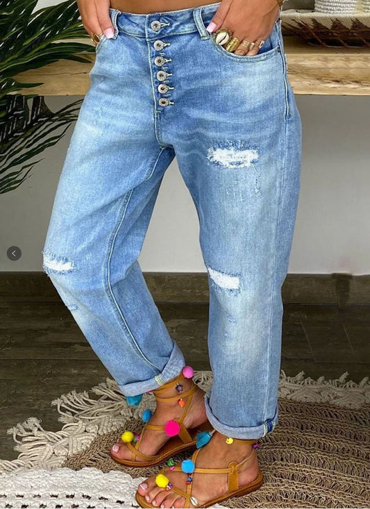 High-waisted Loose Jeans