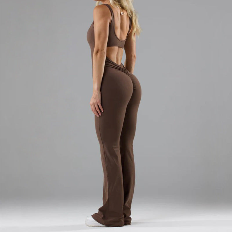 Tight Yoga Bodysuit Casual Hollow