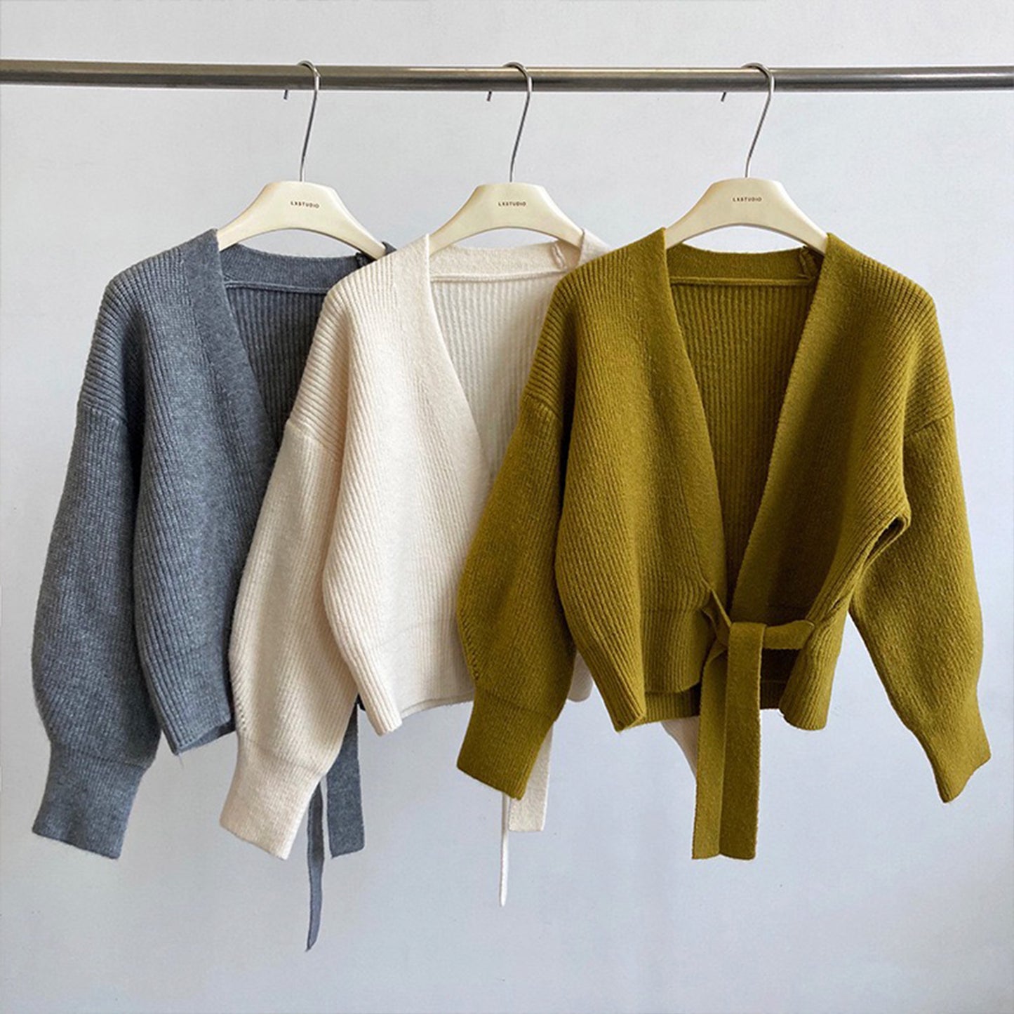 French Retro Knitted Cardigan Womens Sweater