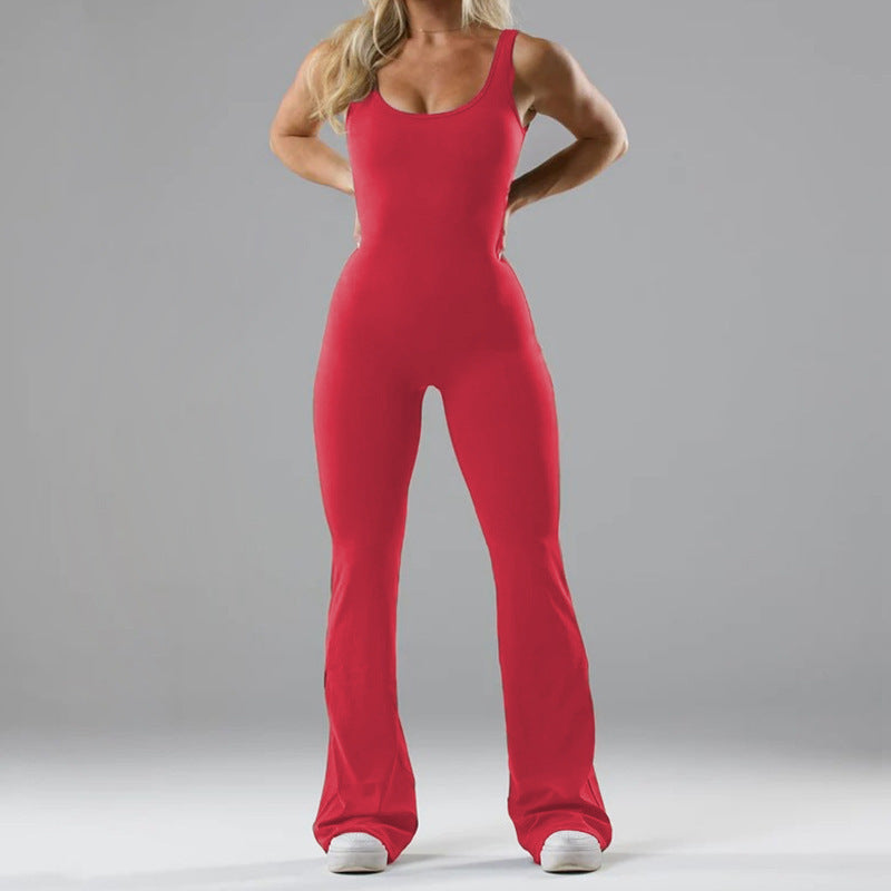 Tight Yoga Bodysuit Casual Hollow