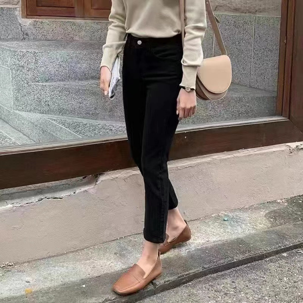 New Style Brushed Cigarette Jeans