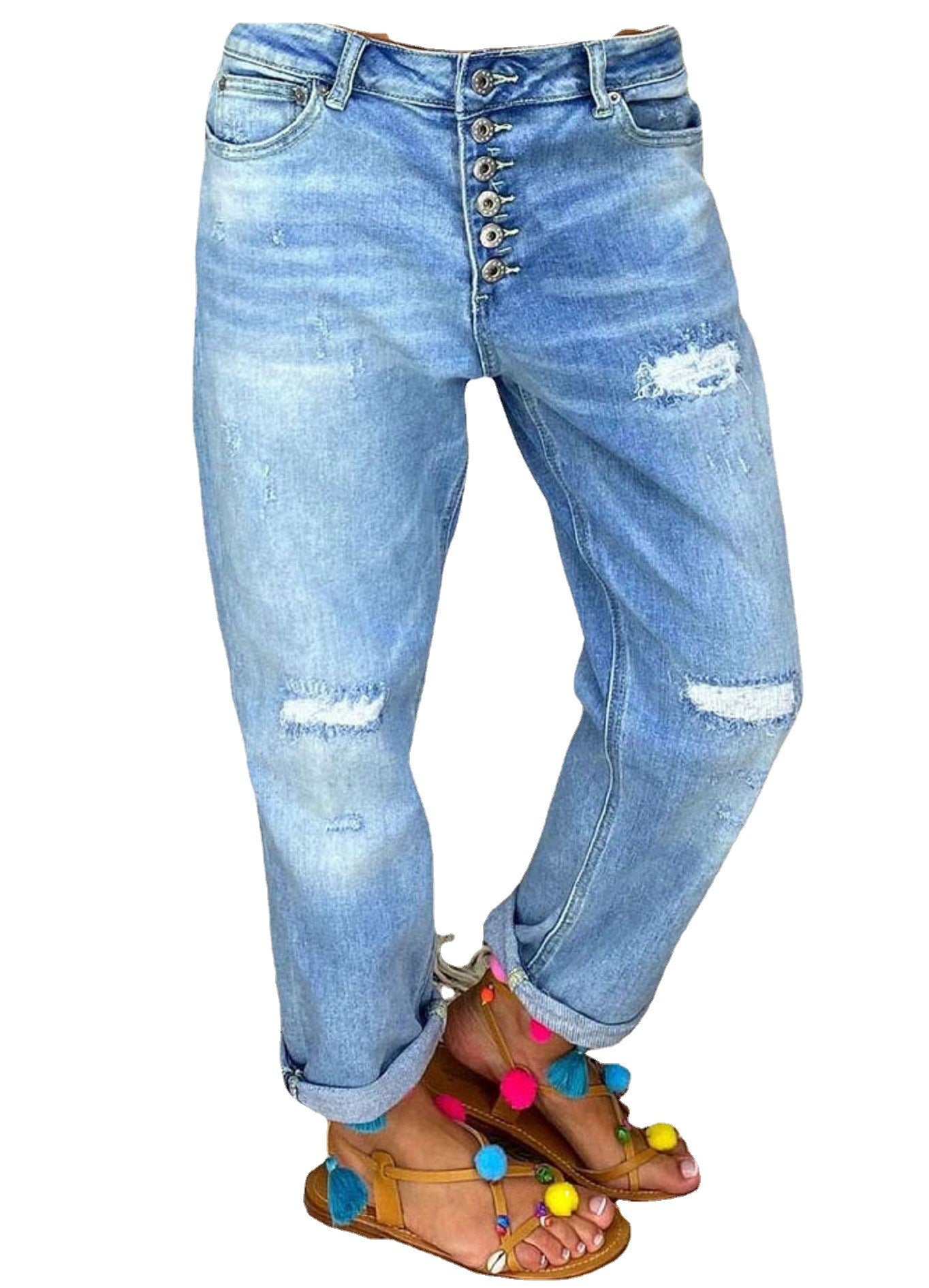 High-waisted Loose Jeans