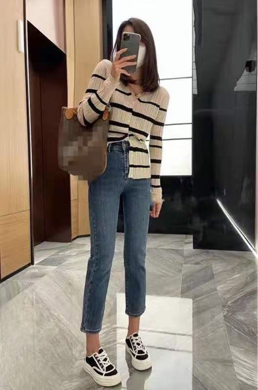 New Style Brushed Cigarette Jeans