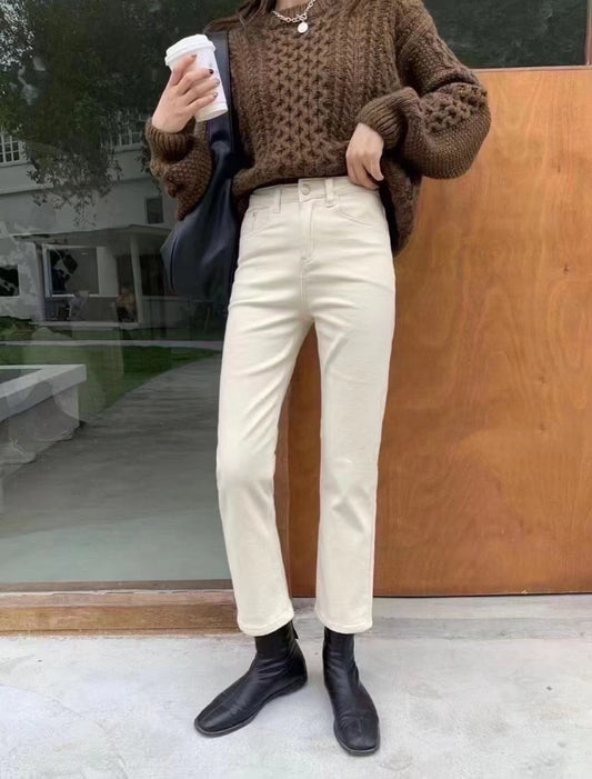 New Style Brushed Cigarette Jeans